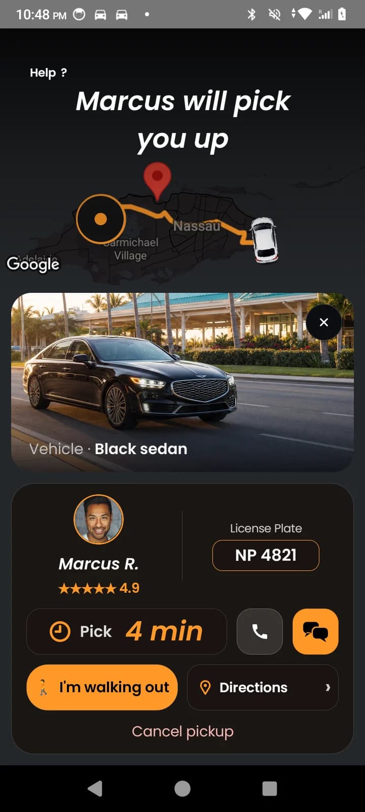 HOP app: track your driver on the map