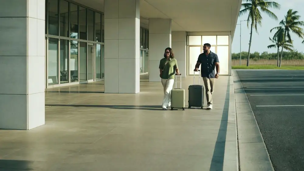 Riders leaving Nassau airport